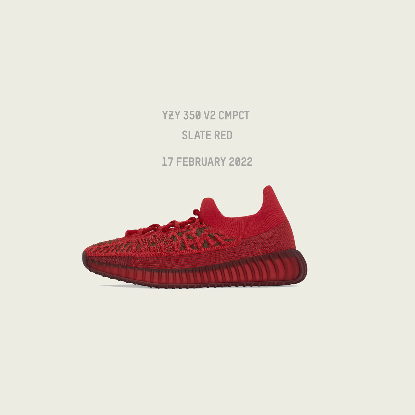 Adidas YZY 350 V2 CMPCT SLATE RED Ye KANYE WEST Mita Sneakers Draw