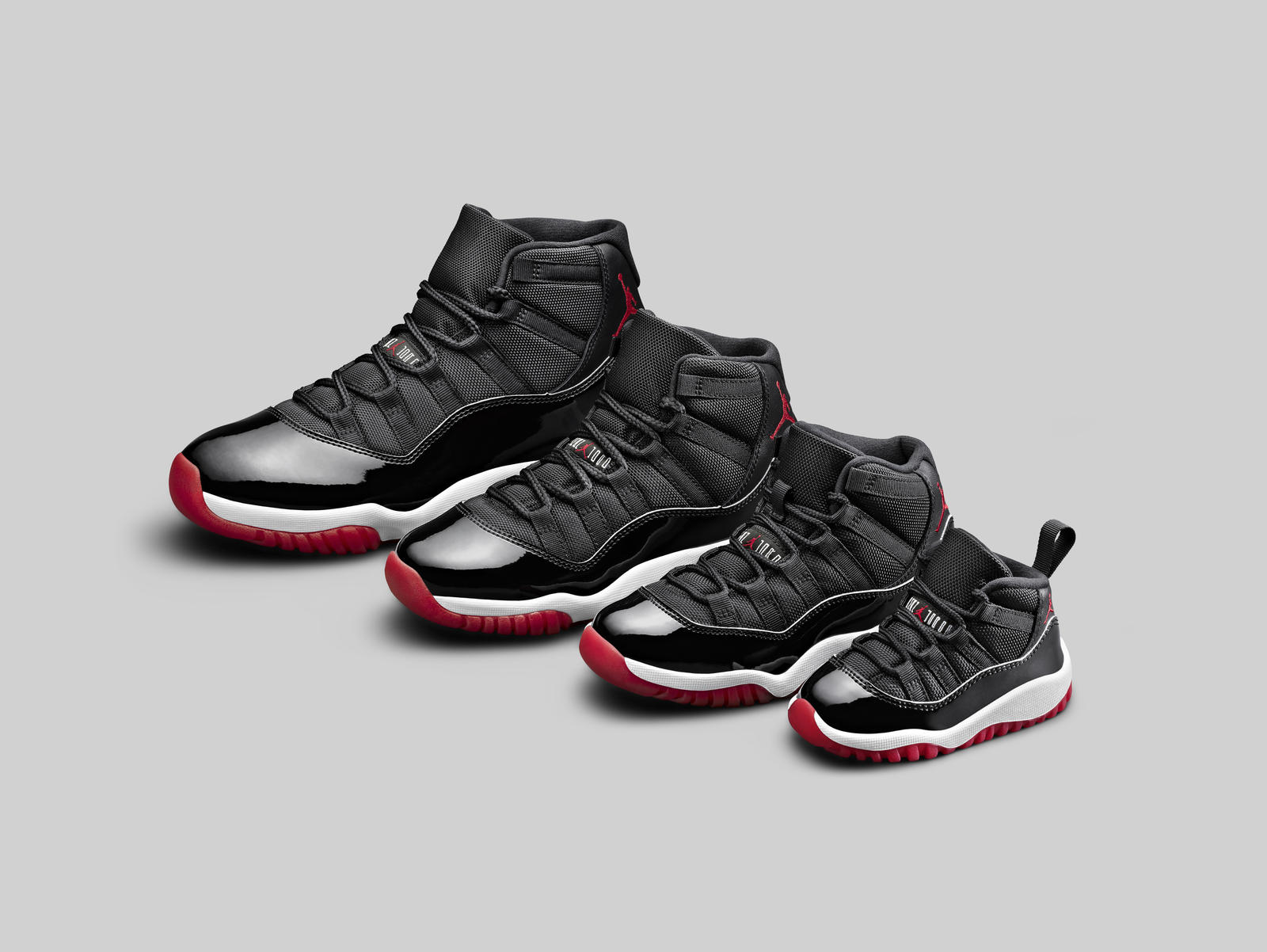 名作jordan11 bred 30cmファッション