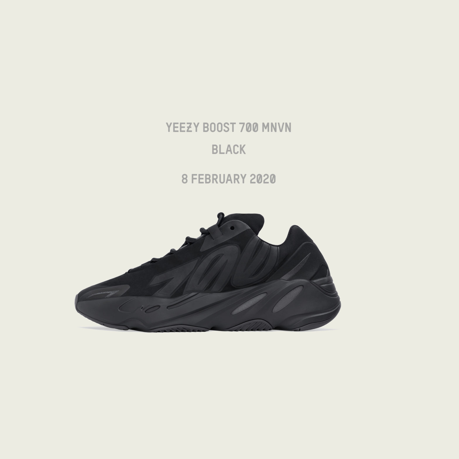 adidas YEEZY BOOST 700 MNVN “BLACK” “KANYE WEST” mita sneakers Draw