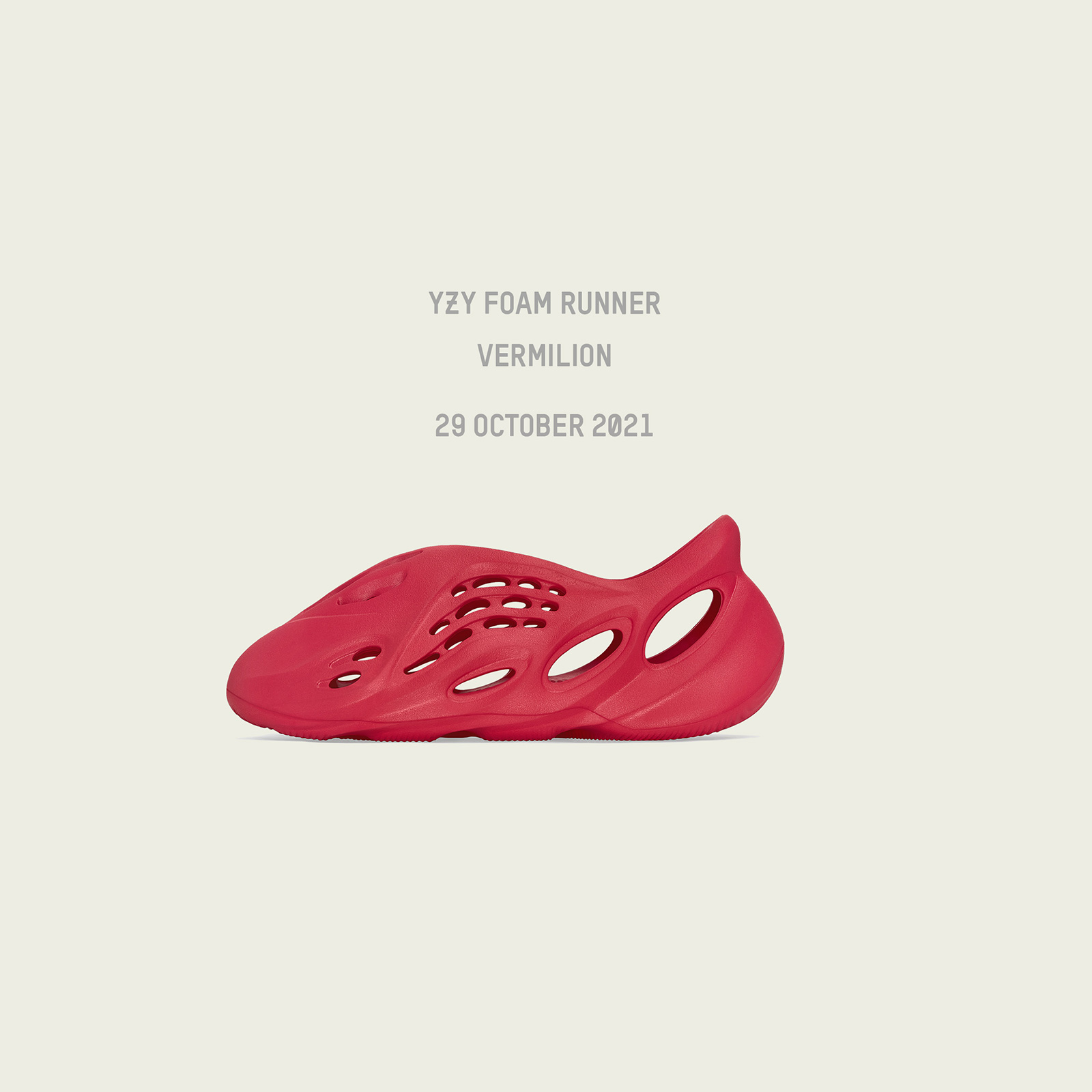yzy foam runner vermilion